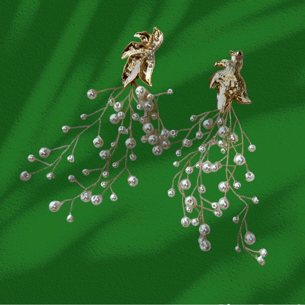 NEW Faux Pearl Decor Drop Earrings.
Elegant and Lightweight.